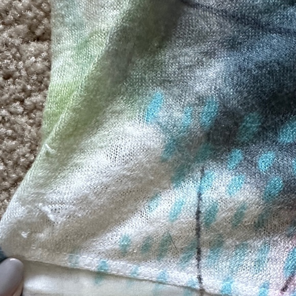 Jess & Jane Abstract Floral Print Blouse Asymmetrical Lightweight Artsy Large - Picture 11 of 11